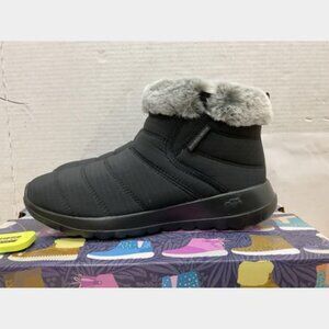 Sketchers Womens Go Walk Air Cooled Goga Boots with Faux Fur